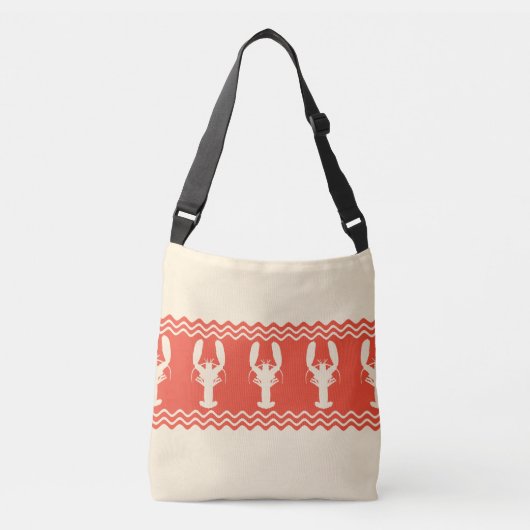 Koraal Kust Kreeftstrepen Crossbody Tas (Voorkant)
