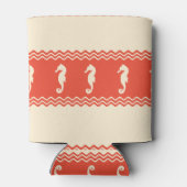 Koraal Kust Zeepaarden Strepen Blikjeskoeler (Achterkant)