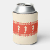 Koraal Kust Zeepaarden Strepen Blikjeskoeler (Blikje Achterkant)