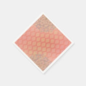 Koraal Lavendel Goud Marokkaans Arabisch Bruiloft Servetten (Hoek)