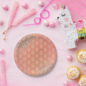 Koraal Lavendel Goud Marokkaanse Arabische bruilof Papieren Bordje (Feest)