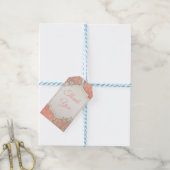 Koraal Lavendel Goud Marokkaanse Glam Bruiloft Fav Cadeaulabel (Met Touw)