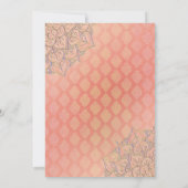 Koraal Lavendel Goud Marokkaanse Glam Sweet 16 Par Kaart (Achterkant)