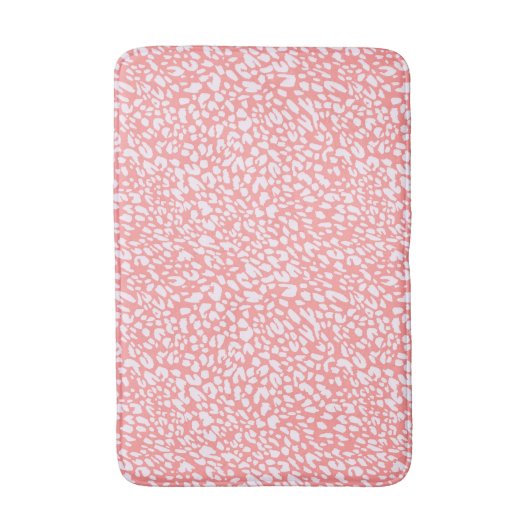 Koraal Leopard Print Patroon Badmat (Voorkant Verticaal)