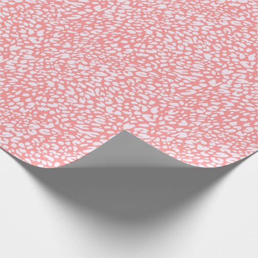 Koraal Leopard Print Patroon Cadeaupapier (Hoek)