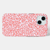 Koraal Leopard Print Patroon Case-Mate iPhone Case (Achterkant (horizontaal))