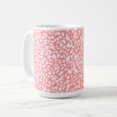 Koraal Leopard Print Patroon Koffiemok (Voorkant links)