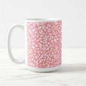 Koraal Leopard Print Patroon Koffiemok (Links)