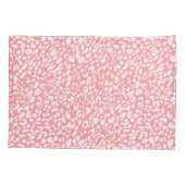 Koraal Leopard Print Patroon Kussensloop (Achterkant-Links)