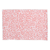 Koraal Leopard Print Patroon Kussensloop (Voorkant-Links)