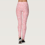 Koraal Leopard Print Patroon Leggings (Achterkant)