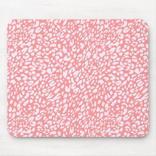 Koraal Leopard Print Patroon Muismat (Voorkant)