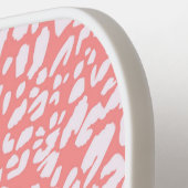 Koraal Leopard Print Patroon Pickleball Paddle (Links Detail)