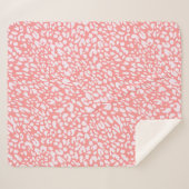 Koraal Leopard Print Patroon Sherpa Deken (Voorkant (horizontaal))