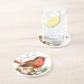 Koraal  Liefde Vogel Onderzetters (Zijkant)