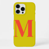 Koraal Lime Initiële Gepersonaliseerde Monogram iPhone Hoesje (Achterkant)