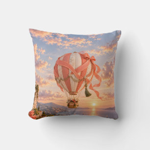 Koraal lint hete luchtballon Gouden meer zonsonder Kussen