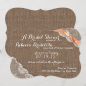 Koraal lint kant Vrijgezellenfeest Kaart (Voorkant / Achterkant)