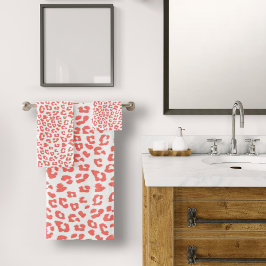 Koraal Luipaardprint Bad Handdoek