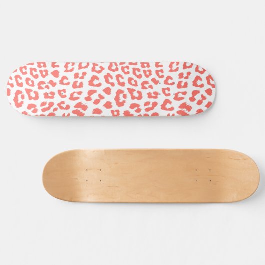 Koraal Luipaardprint Persoonlijk Skateboard (Horizontaal)