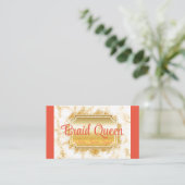 Koraal Marble Hair Braiding Visitekaartje (Staand voorkant)