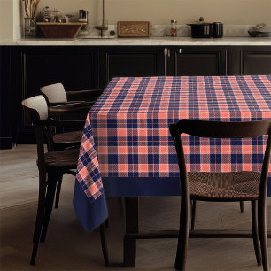 Koraal Marine Check Tafelkleed Trendy Dining Vibes