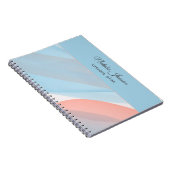 Koraal marineblauw minimale naam Spiral Photo Noti Notitieboek (Rechterzijde)