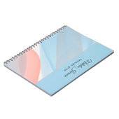 Koraal marineblauw minimale naam Spiral Photo Noti Notitieboek (Linkerzijde)