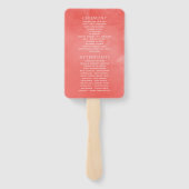 Koraal, marineslag en zilver handwaaier (Achterkant)