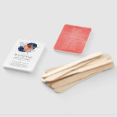 Koraal, marineslag en zilver handwaaier (Niet-gemonteerd)