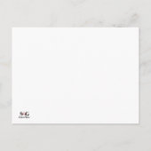 Koraal Marmer W Monogram Gepersonaliseerde Schrift Briefkaart (Achterkant)