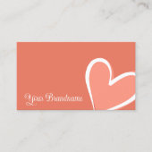 Koraal met een prachtige roze hartfunctie Modern C Visitekaartje (Voorkant)
