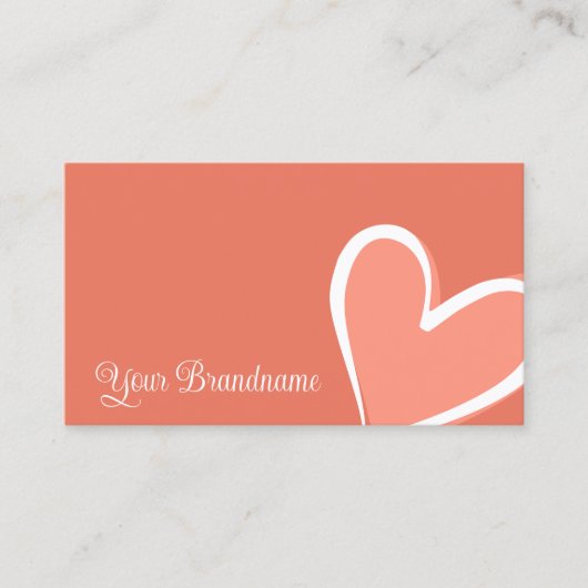 Koraal met een prachtige roze hartfunctie Modern C Visitekaartje (Voorkant)