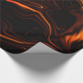 koraal met kromme of met golven, overtrokken op do cadeaupapier (Hoek)