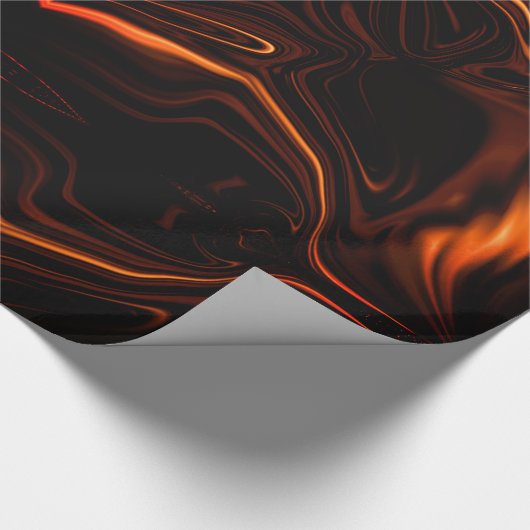 koraal met kromme of met golven, overtrokken op do cadeaupapier (Hoek)