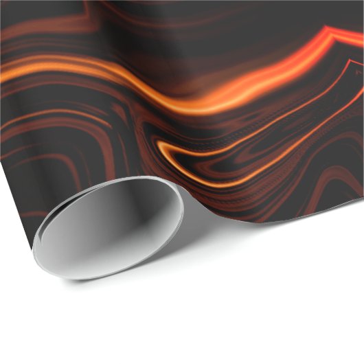 koraal met kromme of met golven, overtrokken op do cadeaupapier (Rol Hoek)