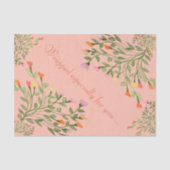 Koraal met kunstzinnige bloemen tissuepapier (Voorkant)