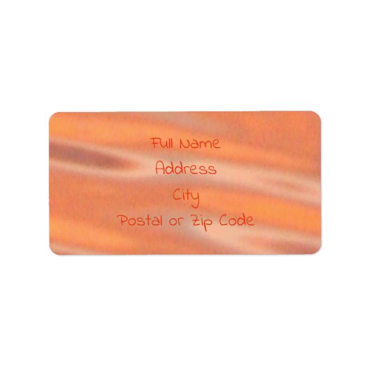 koraal met perzik etiket (Voorkant)