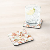 Koraal met schelpen en krabbetpatroon onderzetter (Rechterzijde)