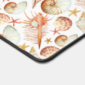 Koraal met schelpen & krabben patroon bureaumat (Hoek)