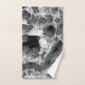 Koraal met zwarte en witte kleur bad handdoek (Handdoek)