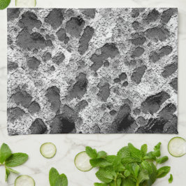 Koraal met zwarte en witte kleur ronde kussen theedoek