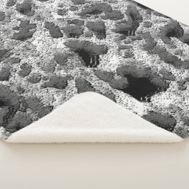 Koraal met zwarte en witte kleur sherpa deken