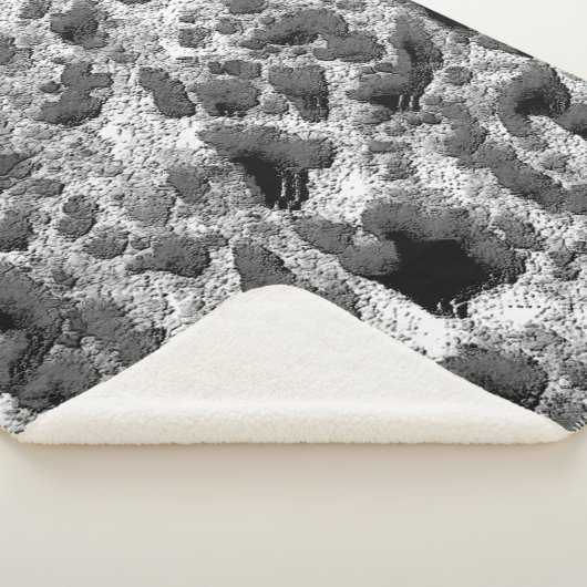 Koraal met zwarte en witte kleur sherpa deken (3/4)