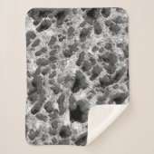 Koraal met zwarte en witte kleur sherpa deken (Voorkant)