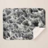 Koraal met zwarte en witte kleur sherpa deken (Voorkant (horizontaal))