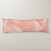 Koraal minimale geometrische inkttextuur lichaamskussen (Achterkant)