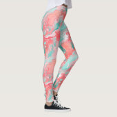 Koraal Mint Acryl Leggings (Rechts)