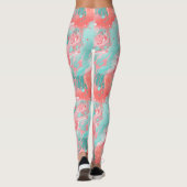 Koraal Mint Acryl Leggings (Achterkant)