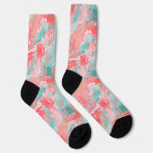 Koraal Mint Acryl Sokken (Rechts)